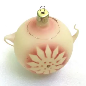 Vintage Glass Christmas Ornament Teapot