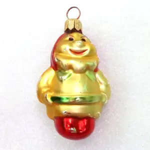 Ukrainian Glass Christmas Ornament Gnome