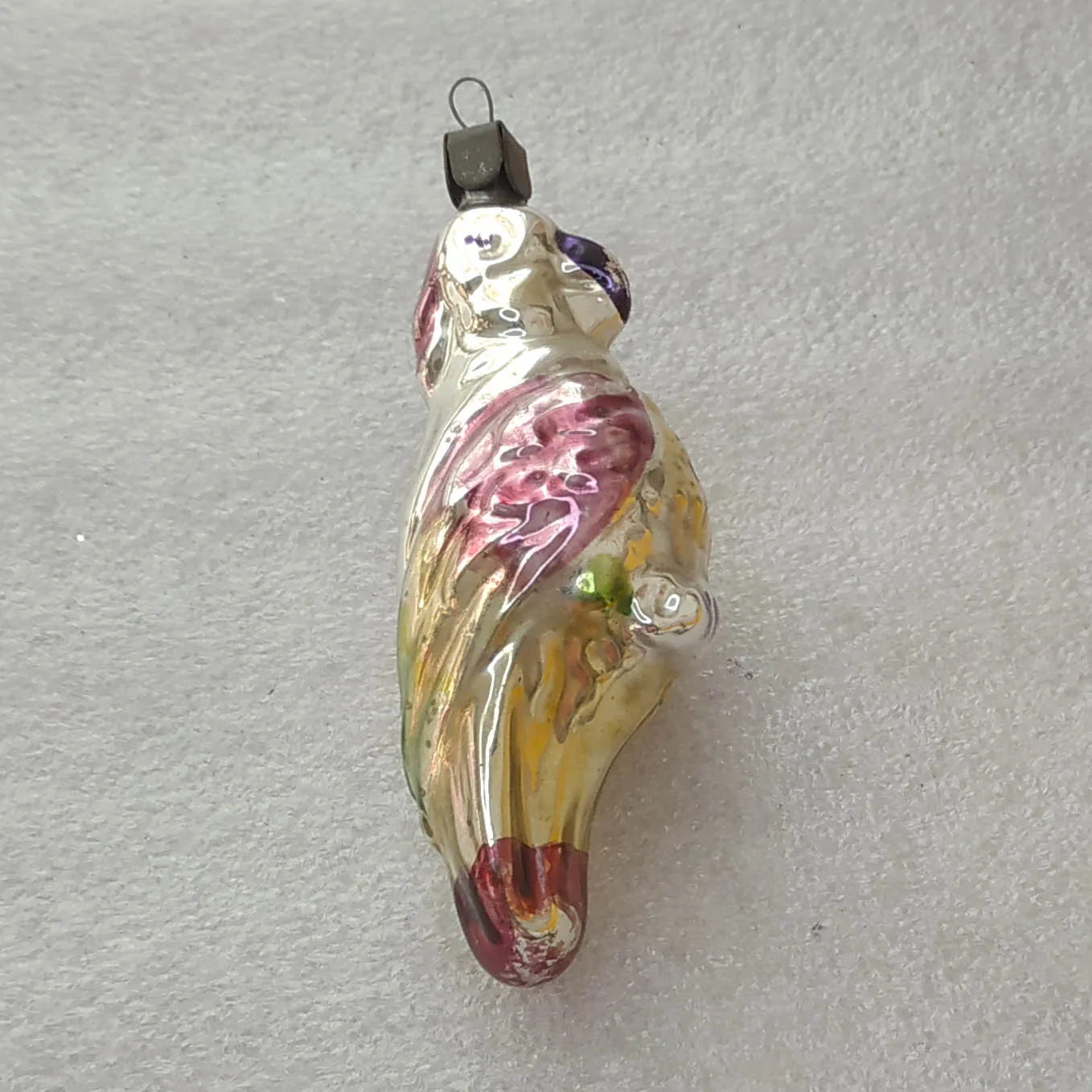 Vintage Christmas Soviet Mercury Glass Ornament Decor Parrot