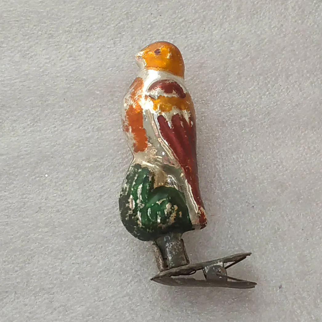 Vintage Christmas Soviet Mercury Glass Ornament Magic Bird