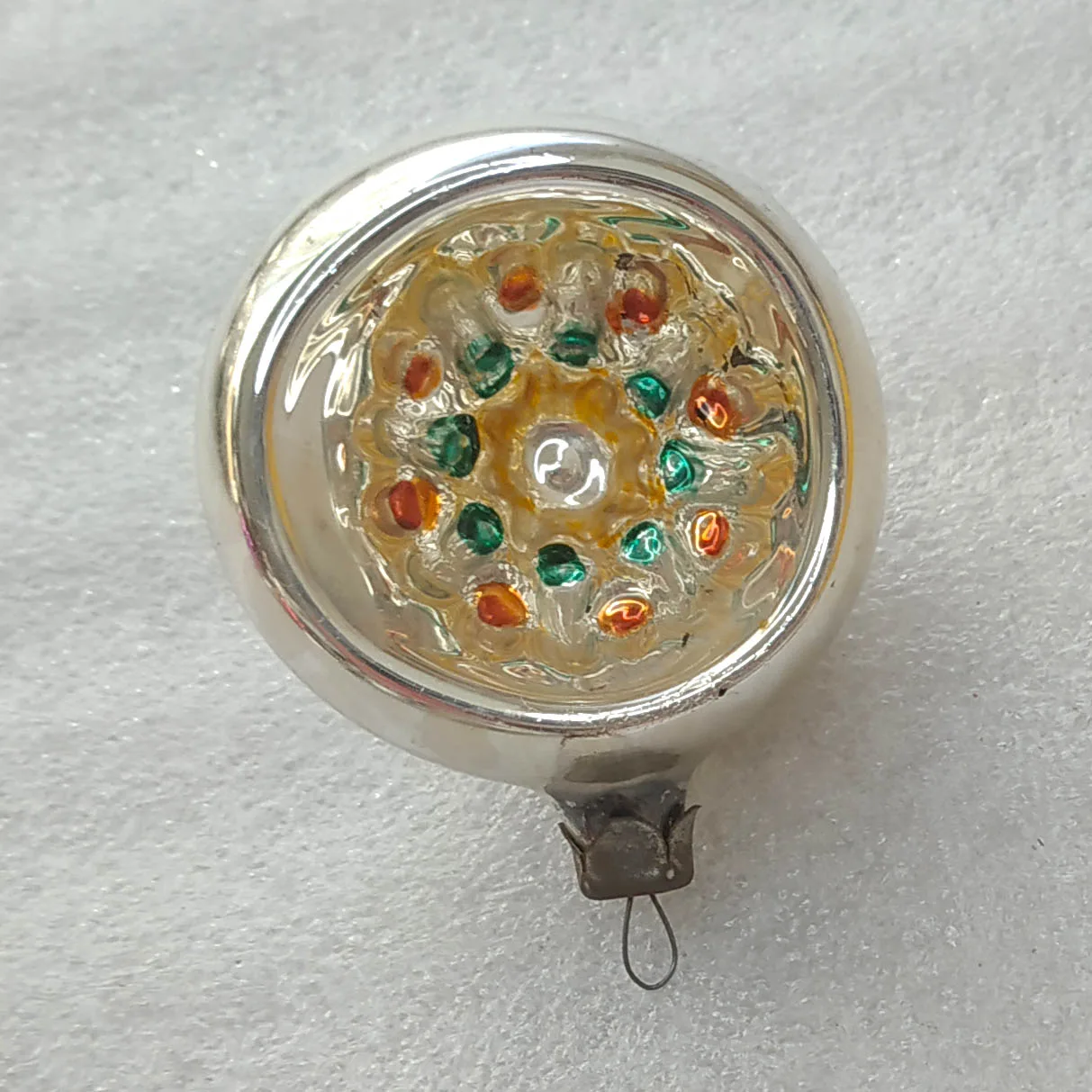 Vintage Christmas Soviet Mercury Glass Ornament Old Lantern