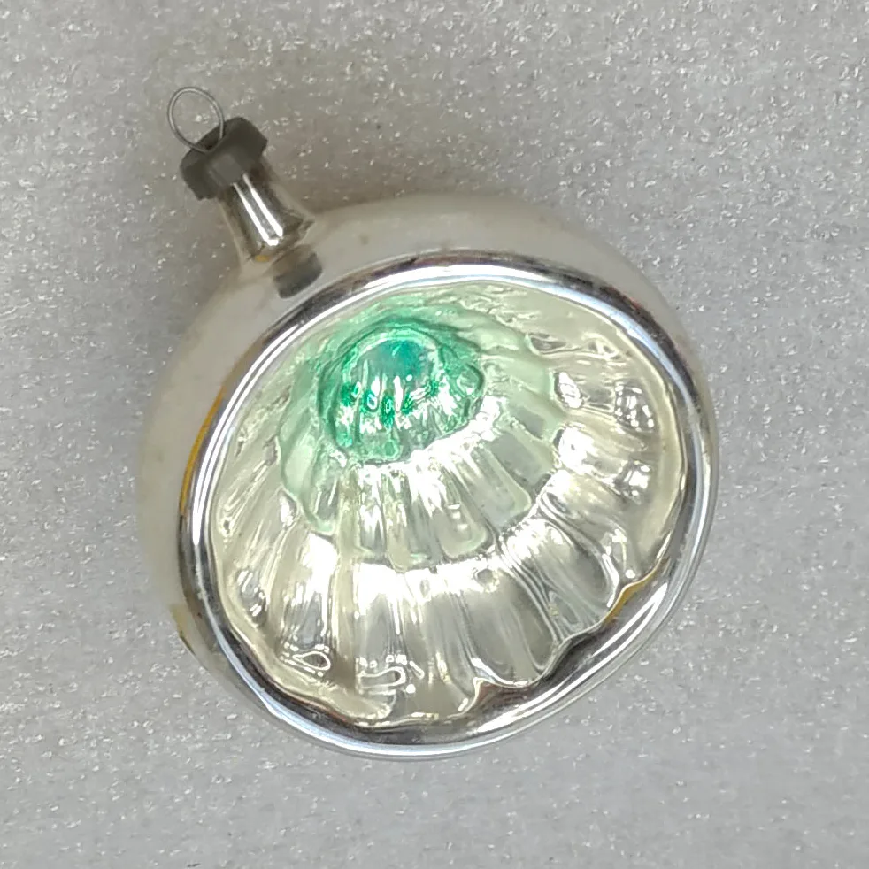 Vintage Christmas Soviet Mercury Glass Ornament Old Lantern