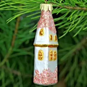 Ukrainian Glass Christmas Ornament Tower