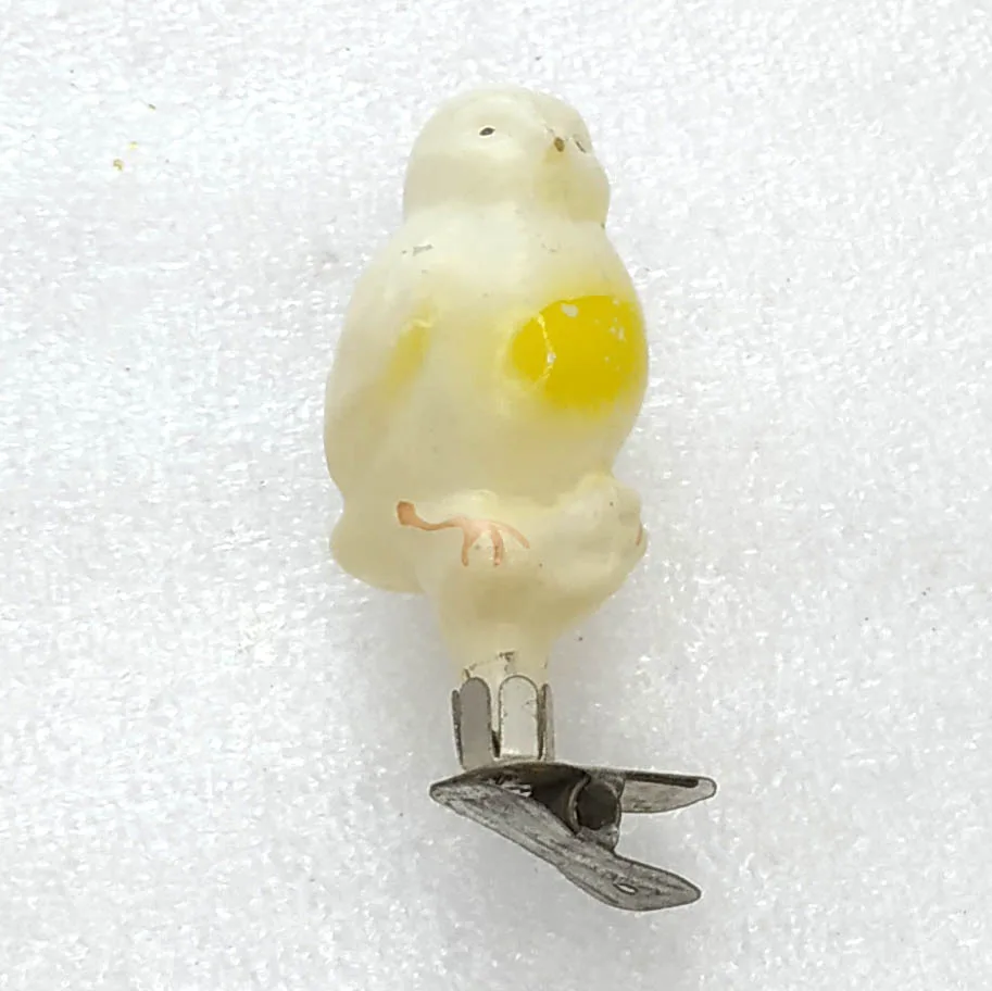Vintage Christmas Glass Ornament Tree USSR Antique Decor Bird Tit