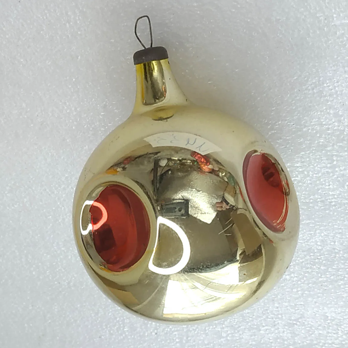 Vintage Christmas Silver Glass Ornament Tree USSR Antique Decor Old Lantern
