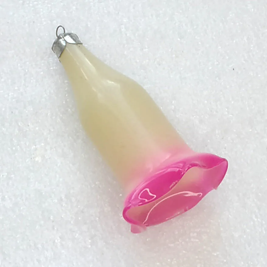 Vintage Christmas Glass Ornament Tree USSR Antique Flower Bell
