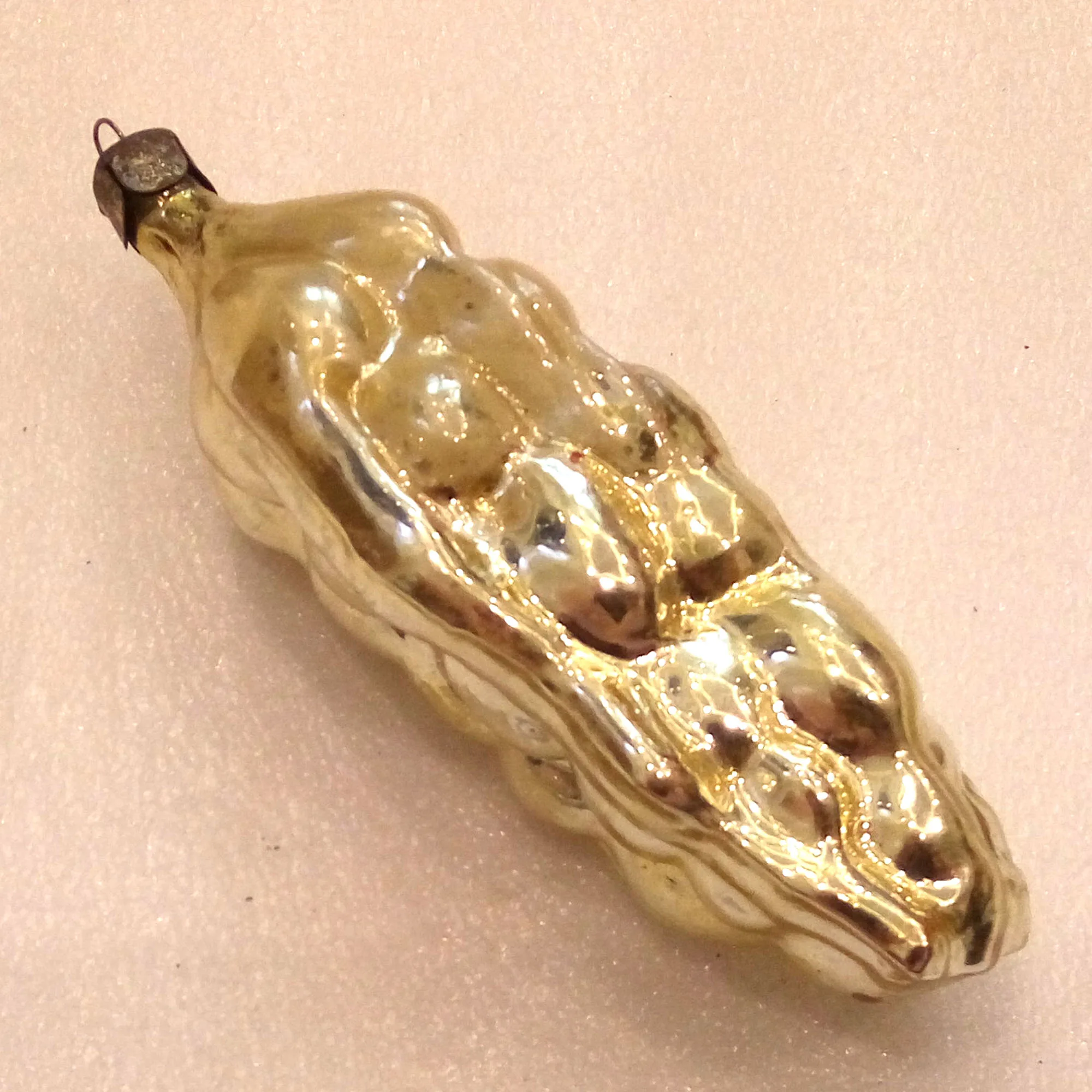 Antique Vintage USSR Glass Christmas Ornament Ear of Wheat