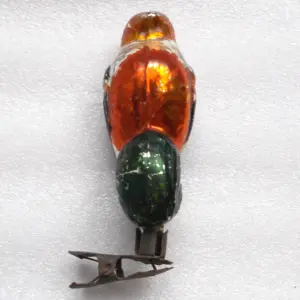 Antique Vintage Glass Christmas Tree Ornament Toy Magic Bird