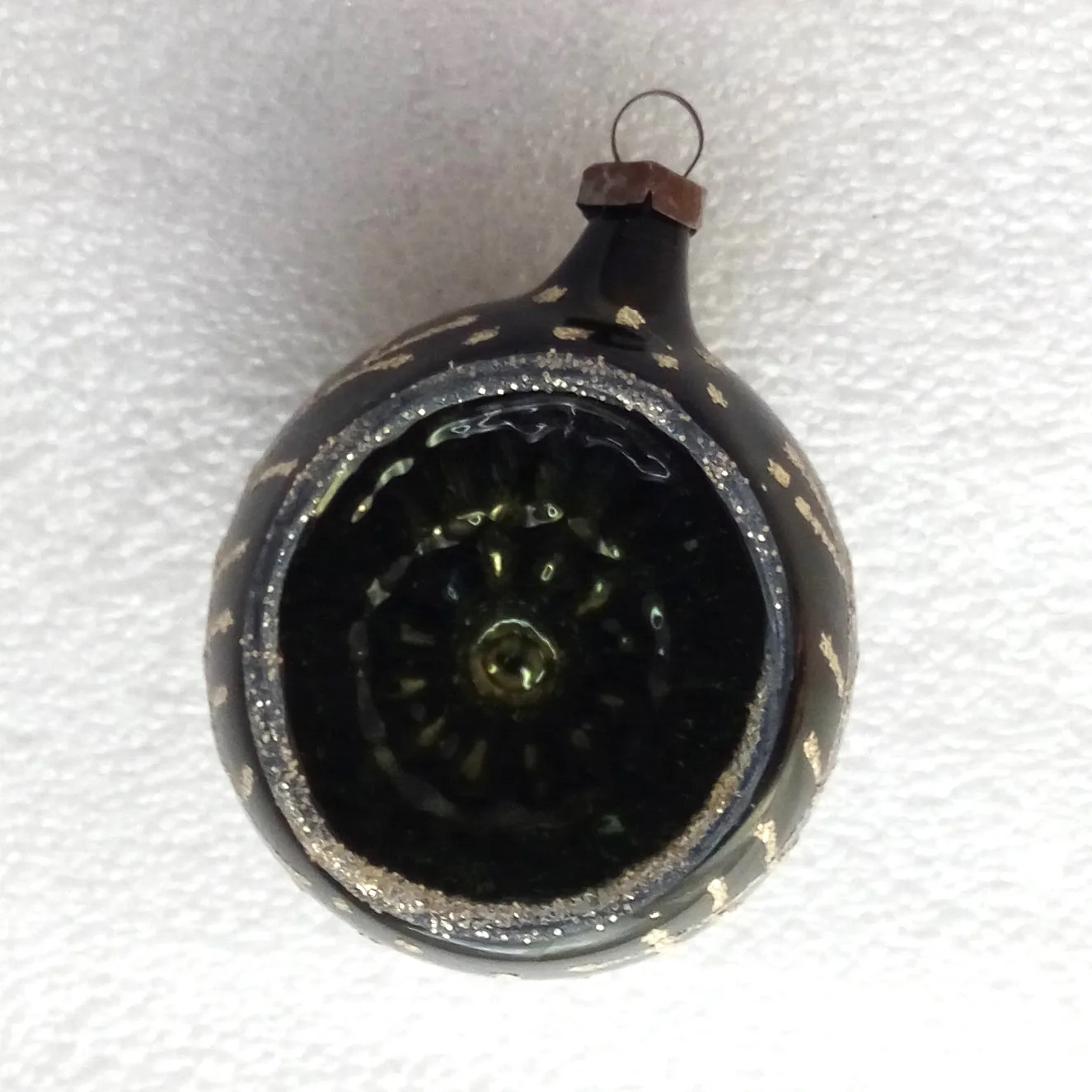 Antique Old GDR Vintage Glass Christmas Ornament Lantern