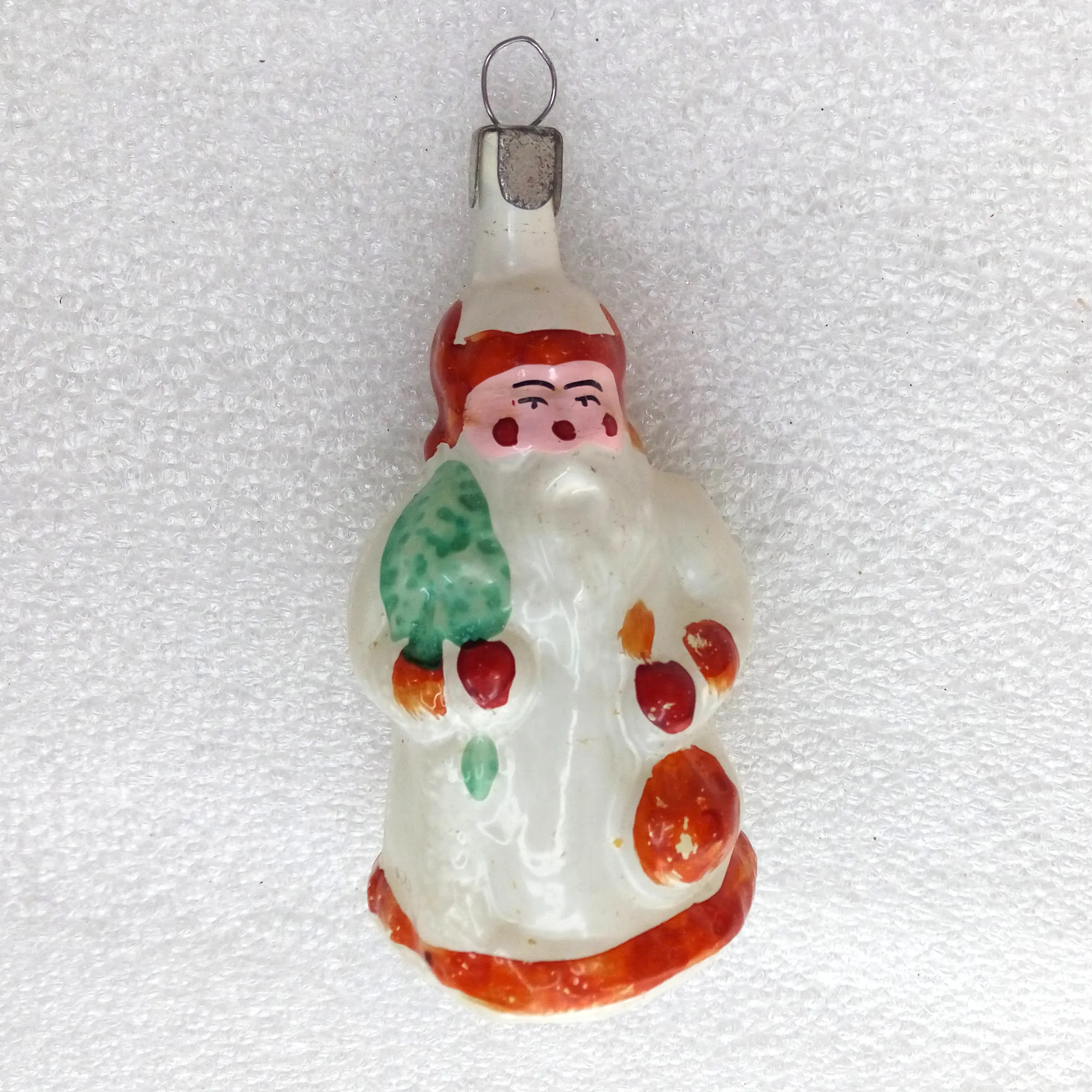 Antique Vintage Glass Christmas Ornament Santa