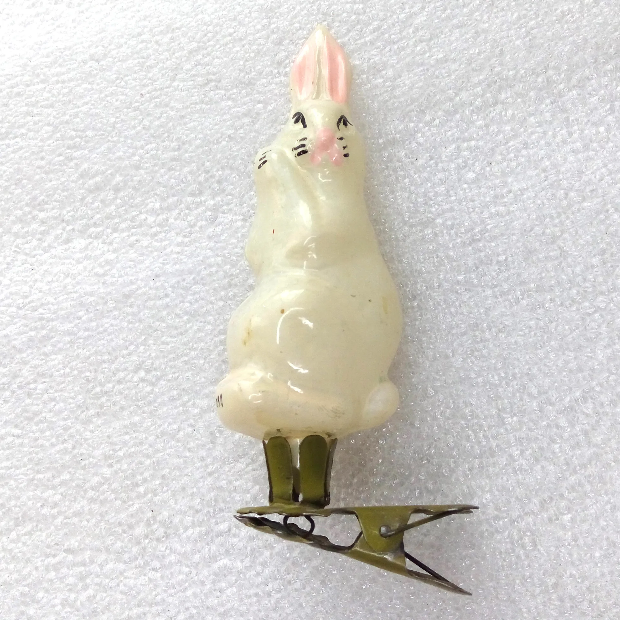 Antique Vintage Glass Christmas Ornament Bunny