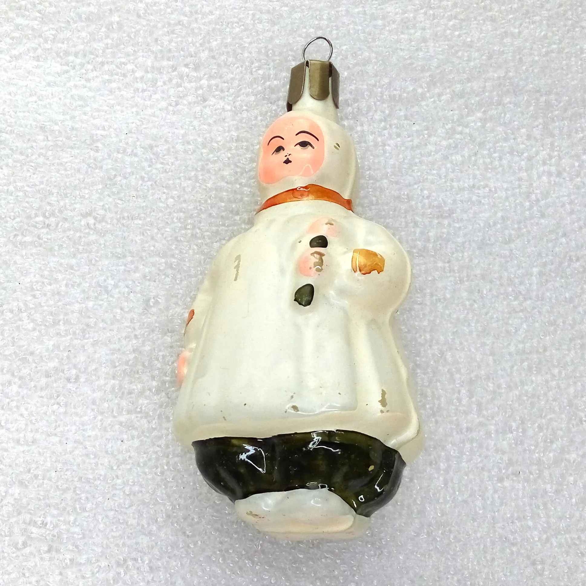 Antique Vintage Glass Christmas Ornament Toy Girl