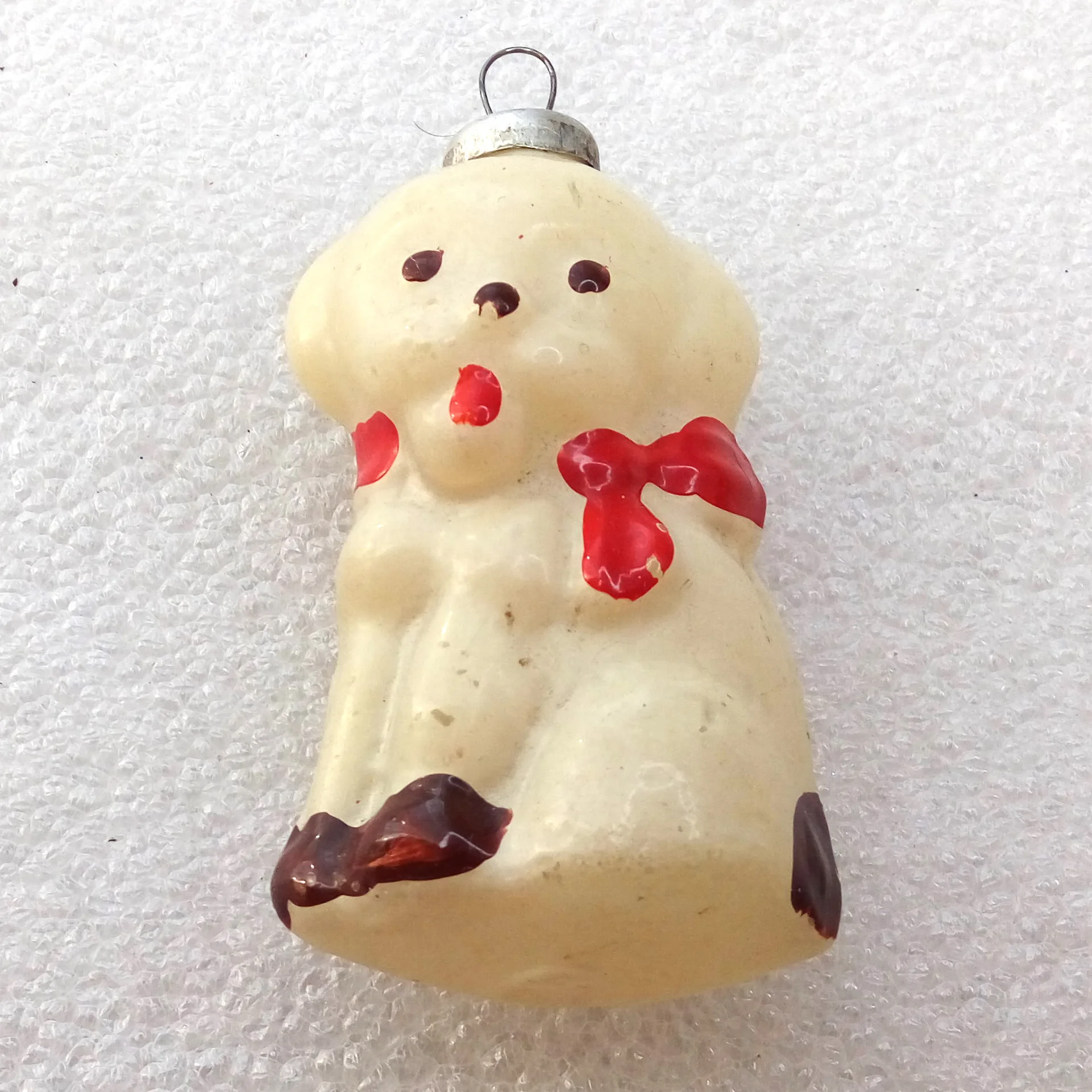 Antique Vintage Glass Christmas Ornaments Puppy
