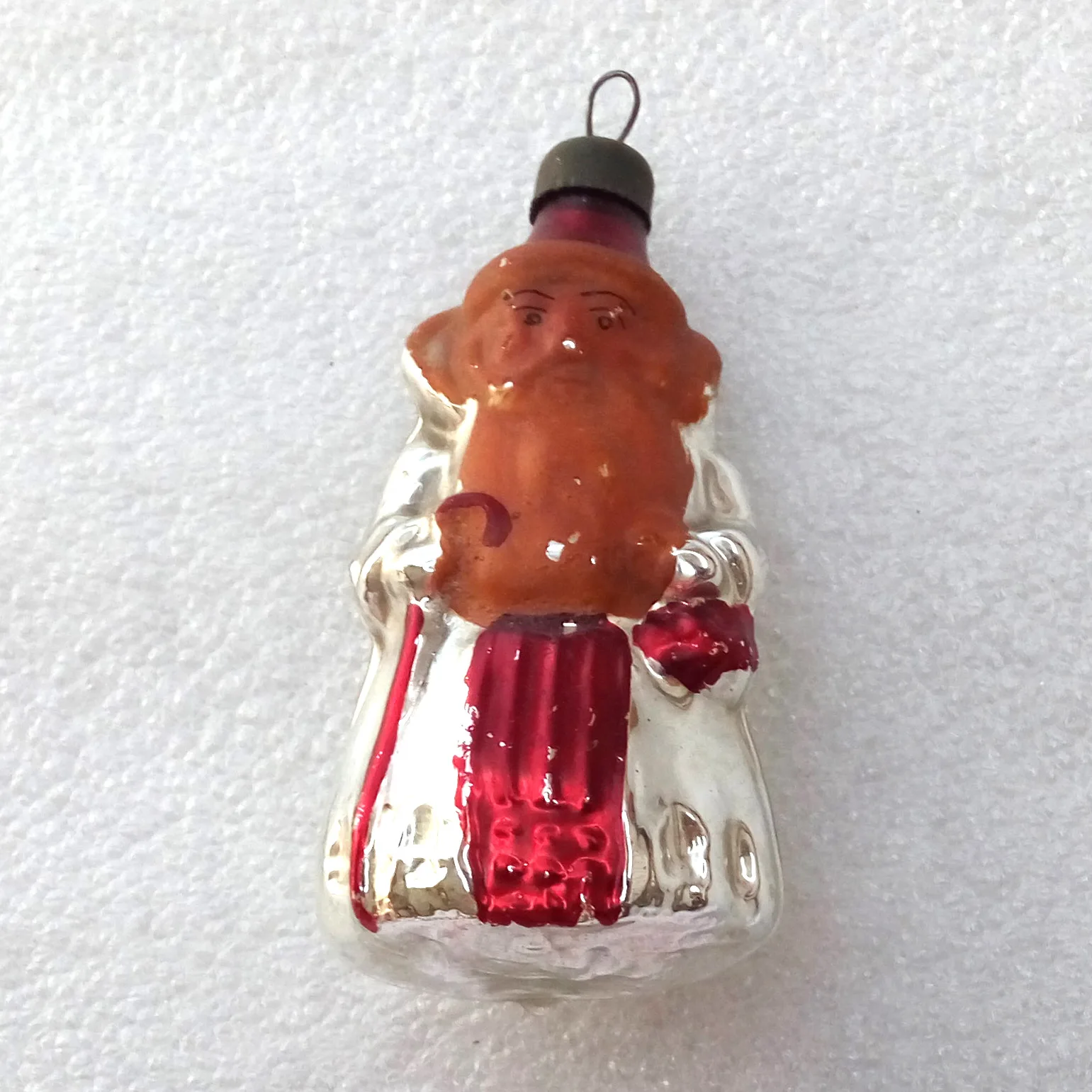 Antique Vintage Glass Christmas Ornament Toy Santa