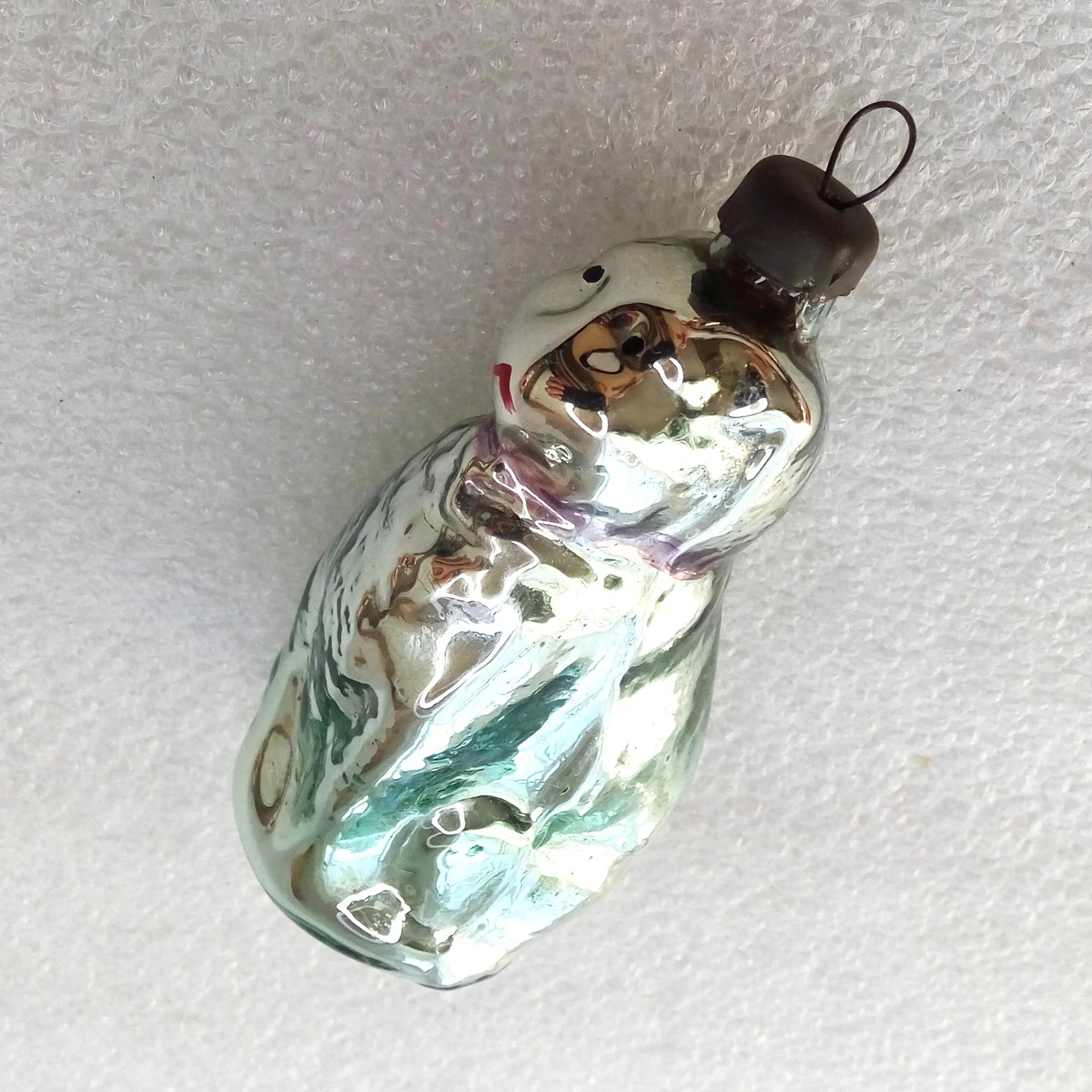 Antique Vintage Glass Christmas Ornament Toy Cat