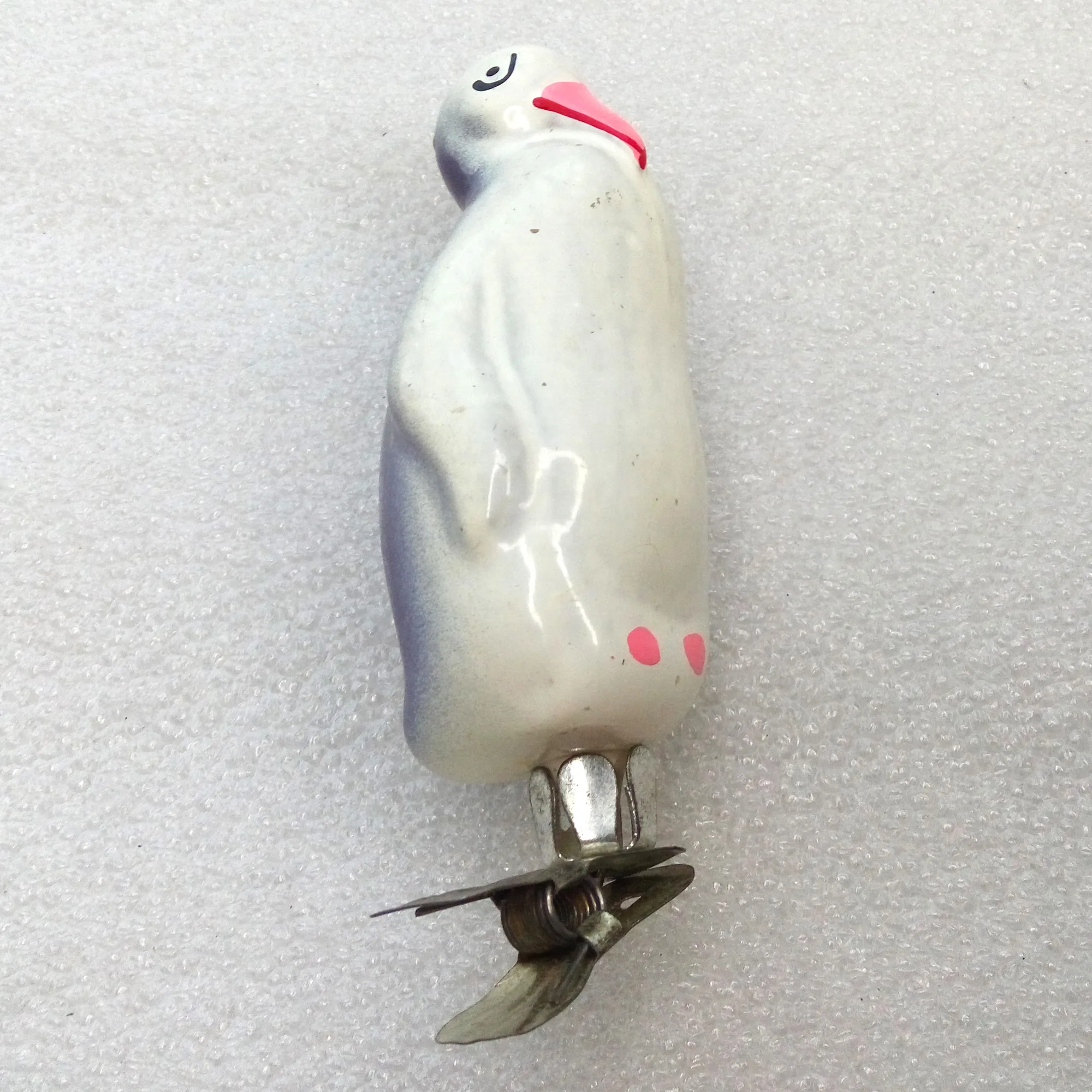 Old Antique Vintage Glass Christmas Ornament Penguin