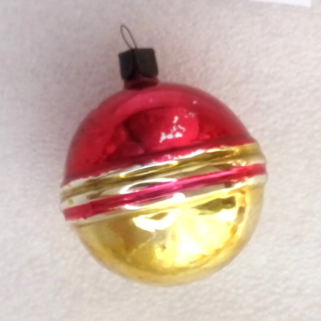 Antique Vintage USSR Glass Christmas Ornament