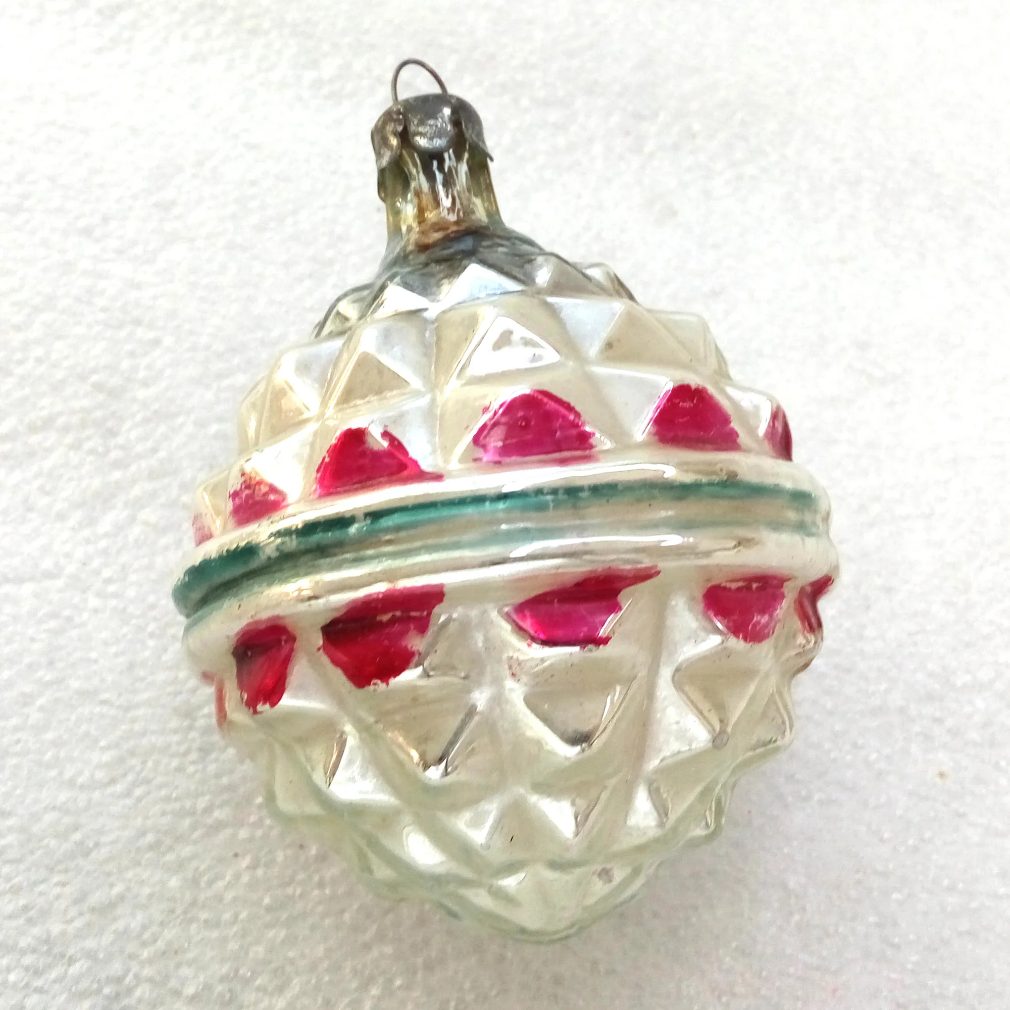 Antique Vintage USSR Glass Christmas Ornament