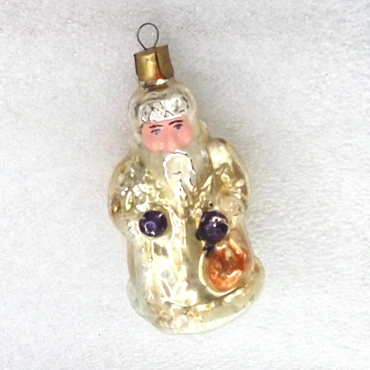 Antique Vintage Glass Christmas Ornament Santa