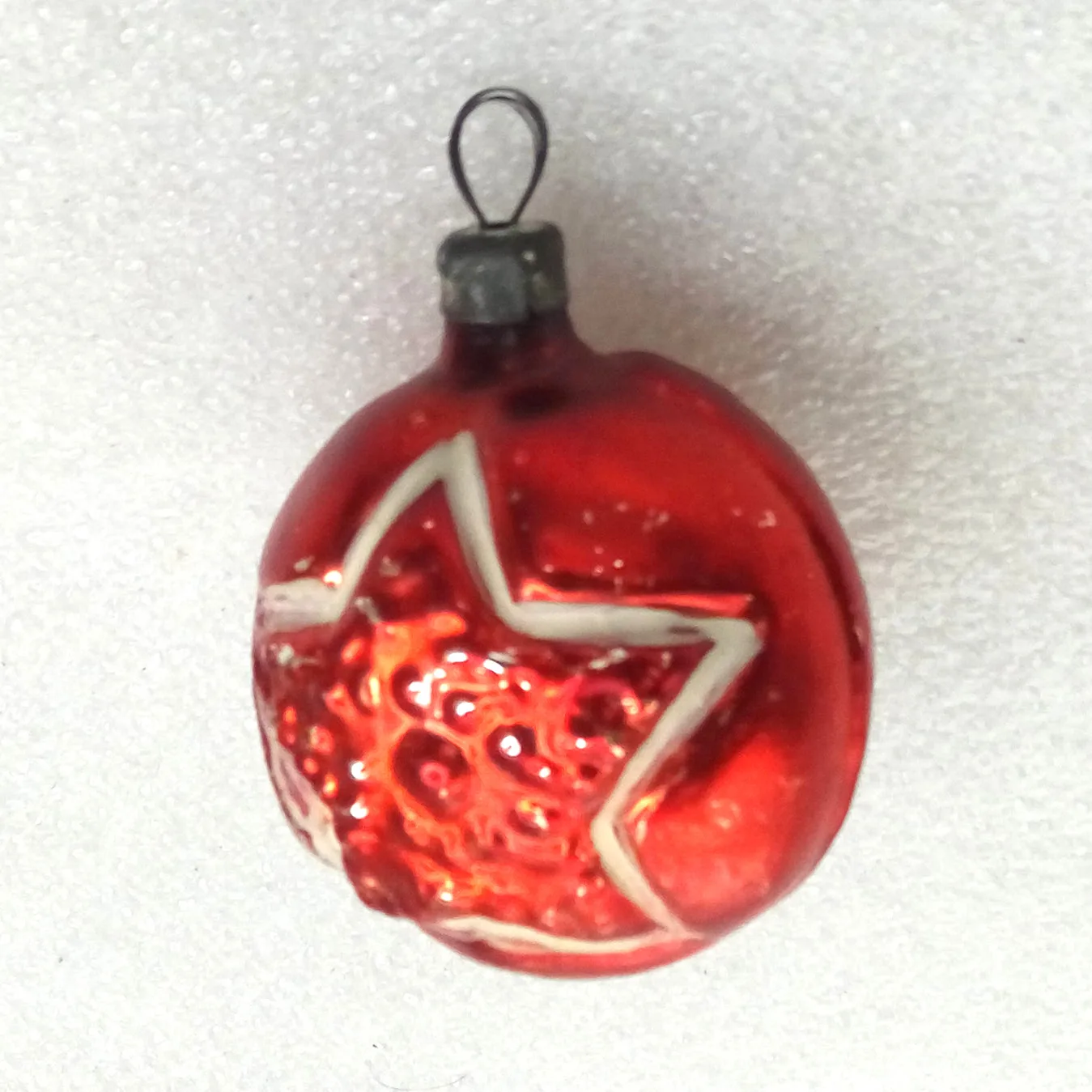 Antique Vintage Glass Christmas Ornament Star