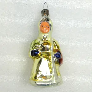 Vintage Glass Christmas Ornament Fire-Tree Snowmaiden