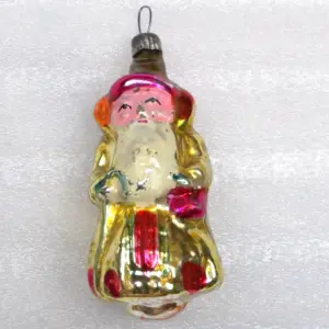 Vintage Glass Christmas Tree USSR Ornament Santa Claus