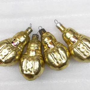 Set of 4 Vintage Glass Christmas Ornaments Mans