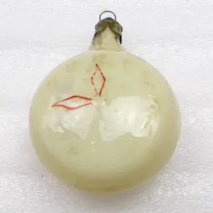 Vintage Glass Christmas USSR Ornament Old Clock