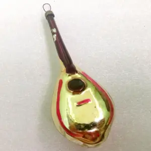 Vintage Soviet Mercury Glass Christmas Ornament Bandura Musical Instrument Decor