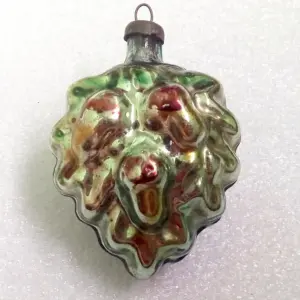 Vintage Mercury Glass Christmas Ornament - Acorns Figural USSR Decor