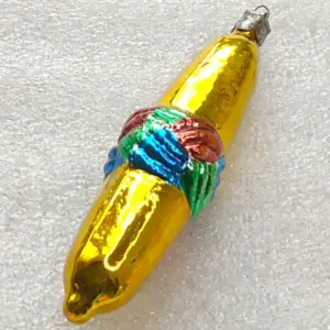 Vintage Soviet Silver Glass Christmas Tree Ornament Icicle Custom Decor Toy