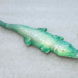 Vintage Soviet Cardboard Christmas Ornament Crocodile Alligator Retro Decor