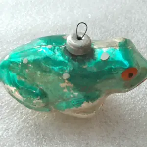Vintage Christmas Mercury Glass Ornament Tree USSR Antique Decor Frog