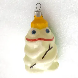 Vintage Christmas Glass Ornament Tree USSR Antique Decor Frog