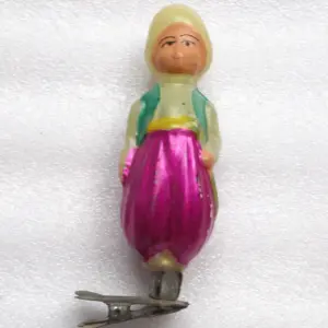 Antique Vintage USSR Glass Christmas Ornament Retro Aladdin