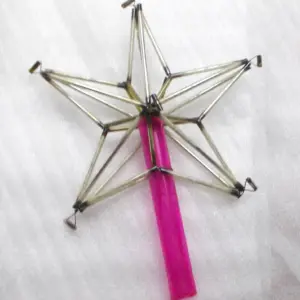 Vintage Propaganda USSR Glass Christmas Ornament Tree TOP Star Finial