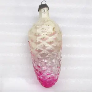 Huge Vintage USSR Mercury Glass Christmas Ornament Retro Decor Big Pinecone