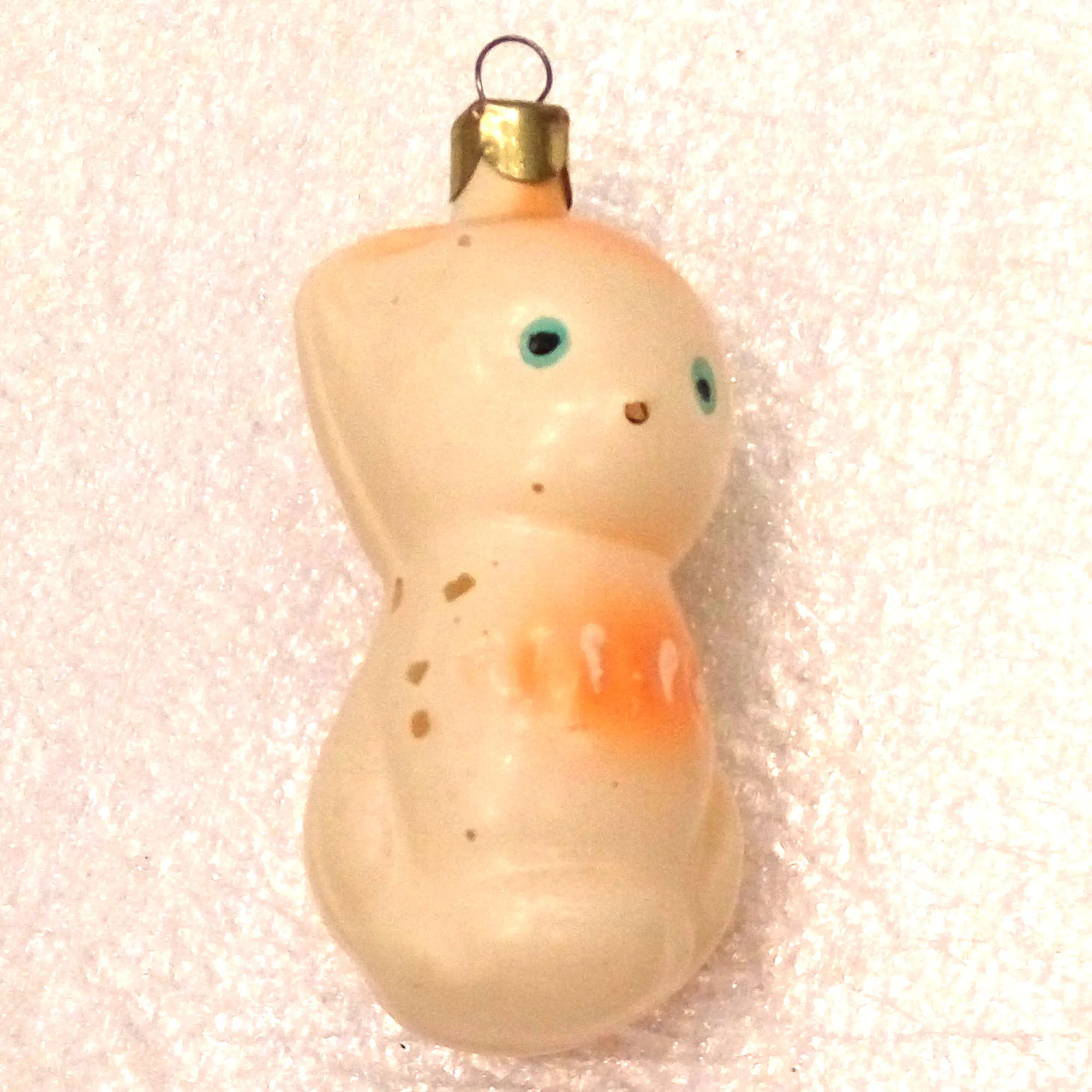 Vintage USSR Glass Christmas Ornament Kitten