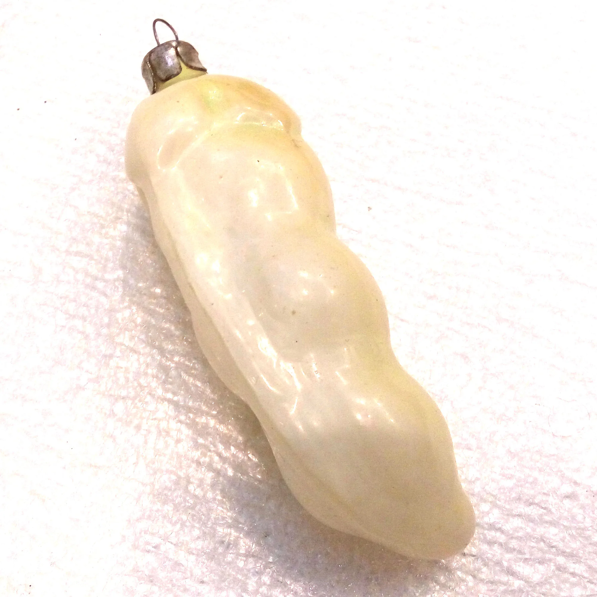 Vintage USSR Glass Christmas Ornament Old Bean