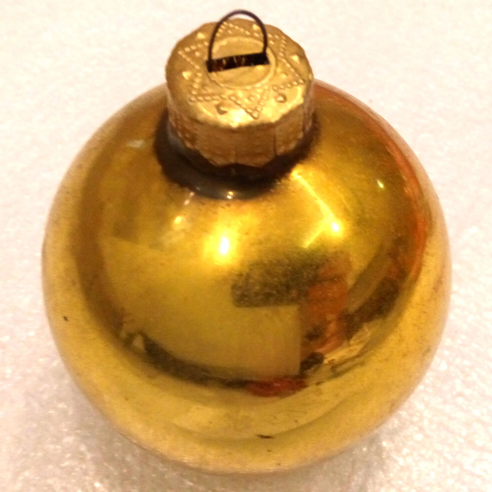GDR? Vintage USSR Glass Christmas Ornament Old Ball
