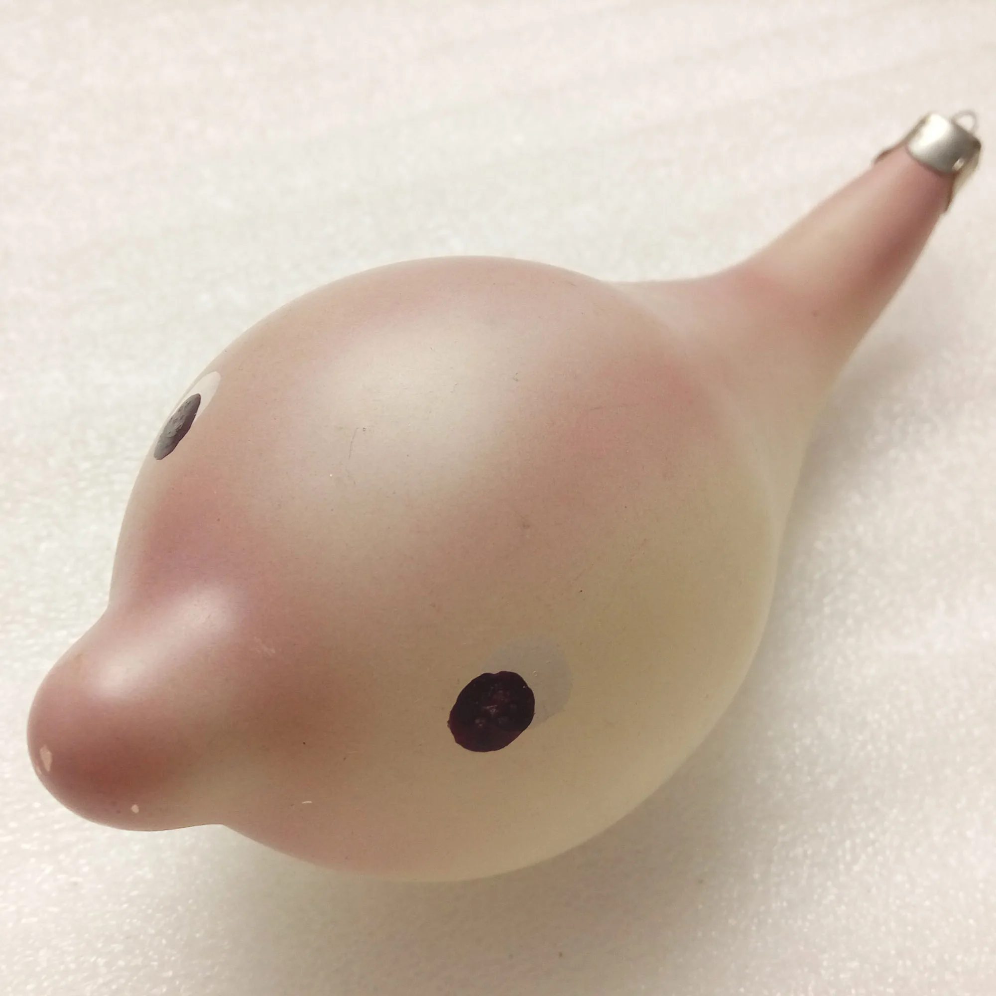 Big Vintage USSR Glass Christmas Ornament Dolphin