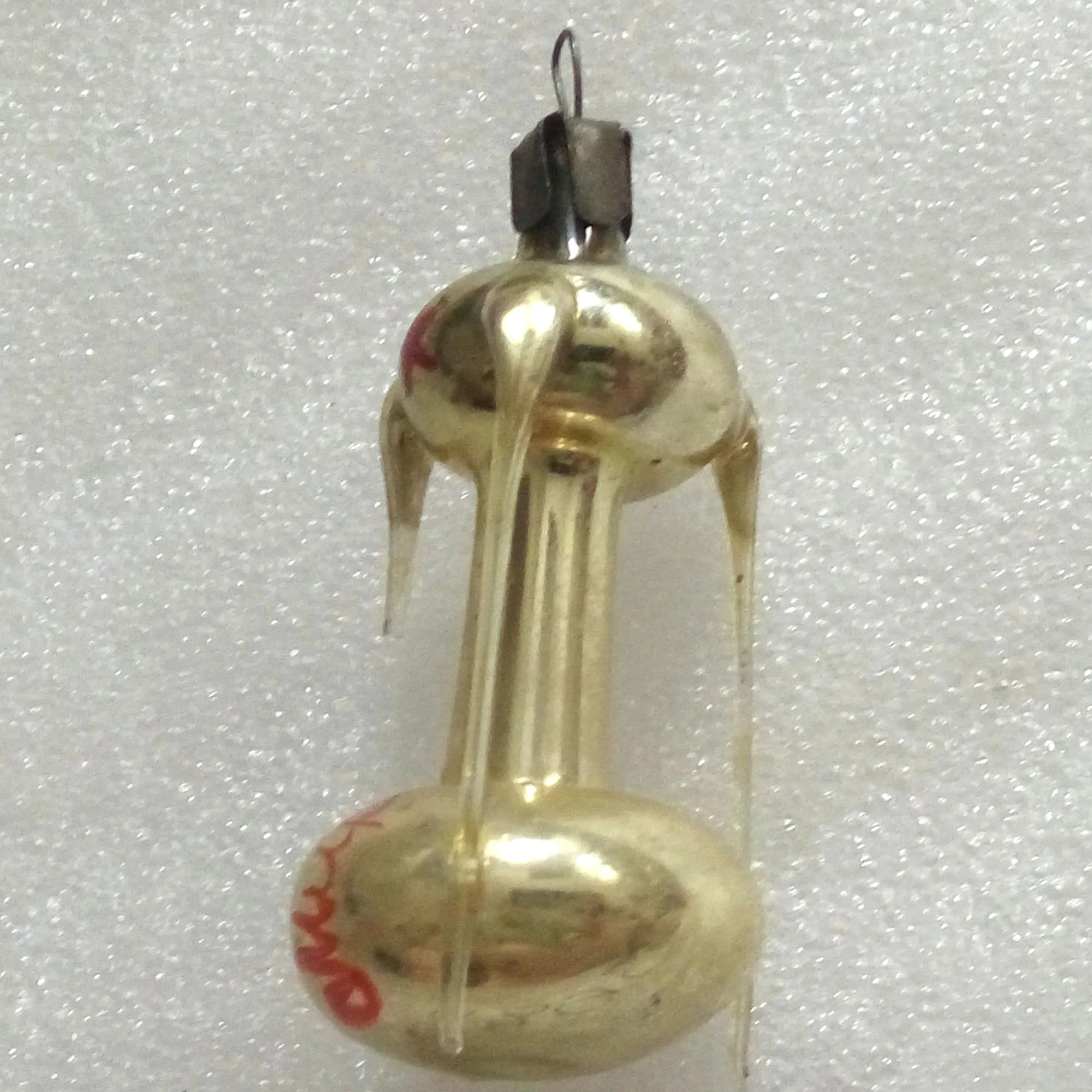 Vintage USSR Glass Christmas Ornament Old Satellite
