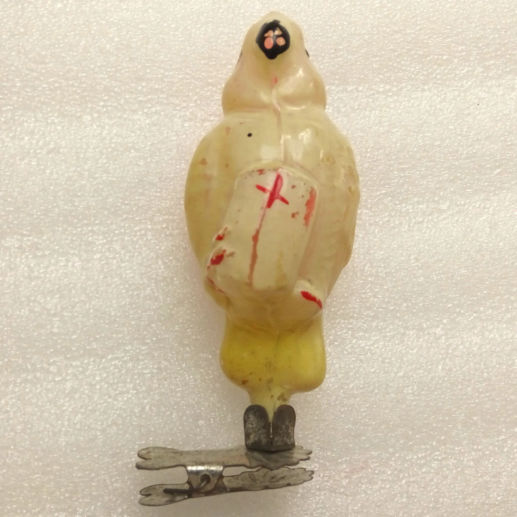 Antique Vintage USSR Glass Christmas Ornament Old Parrot