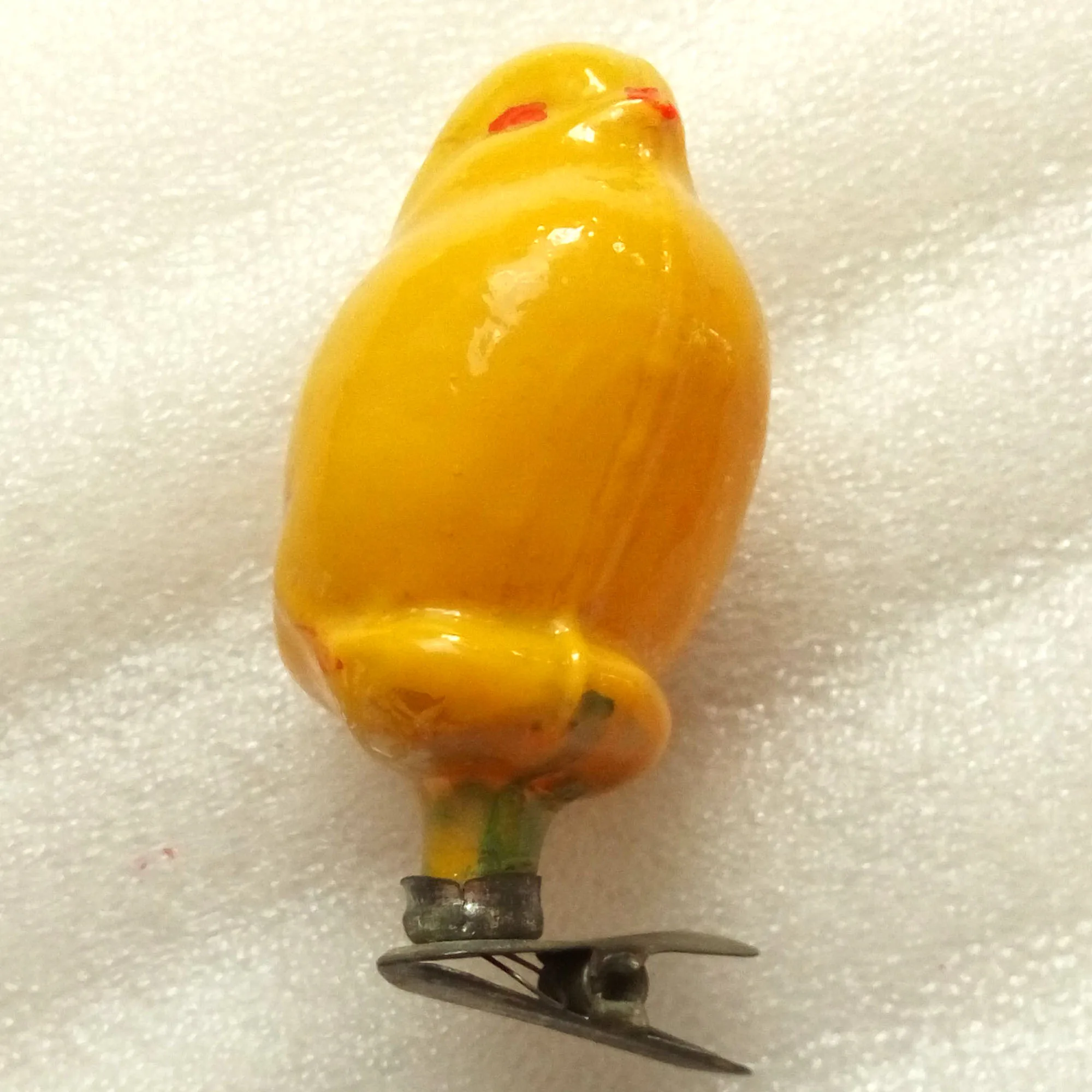 Antique Vintage USSR Glass Christmas Ornament Fir Tree Chicken