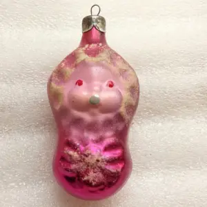 Vintage USSR Glass Christmas Ornament Baby