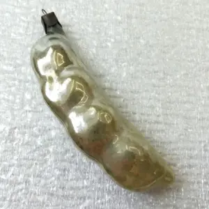Vintage USSR Glass Christmas Ornament Old Bean