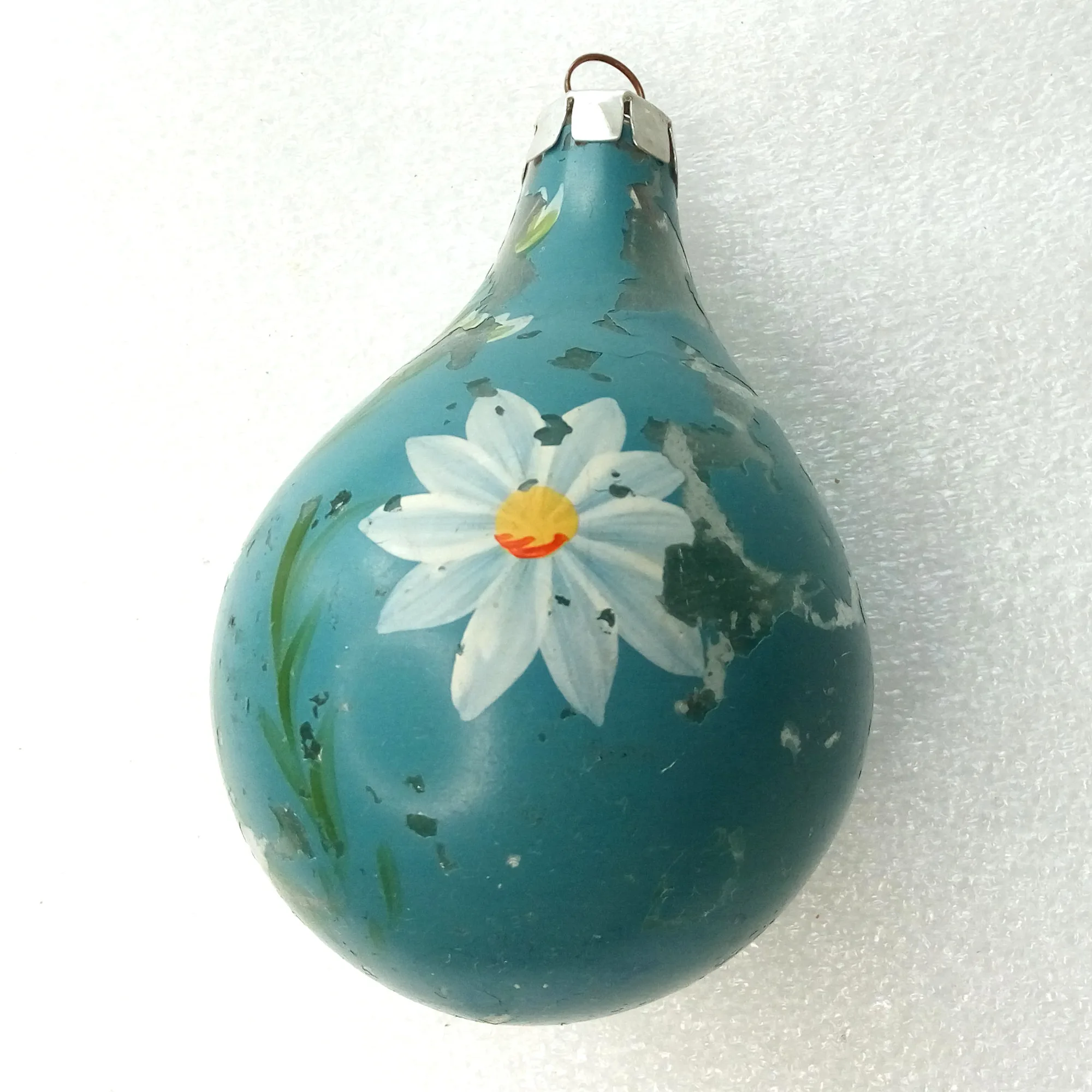 Vintage Glass Christmas Ornament Tree Flower Lamp