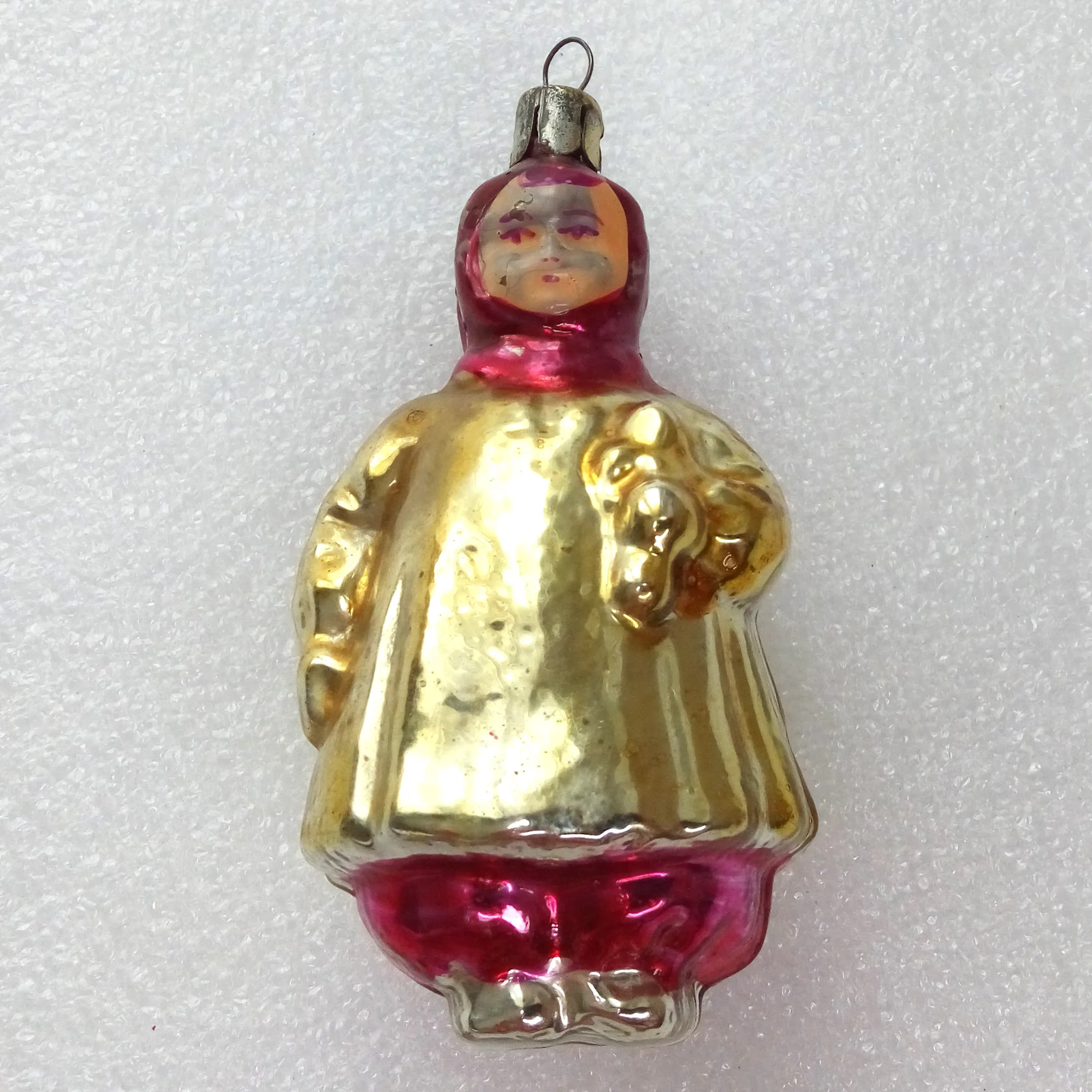 Vintage Glass Christmas Ornament Girl