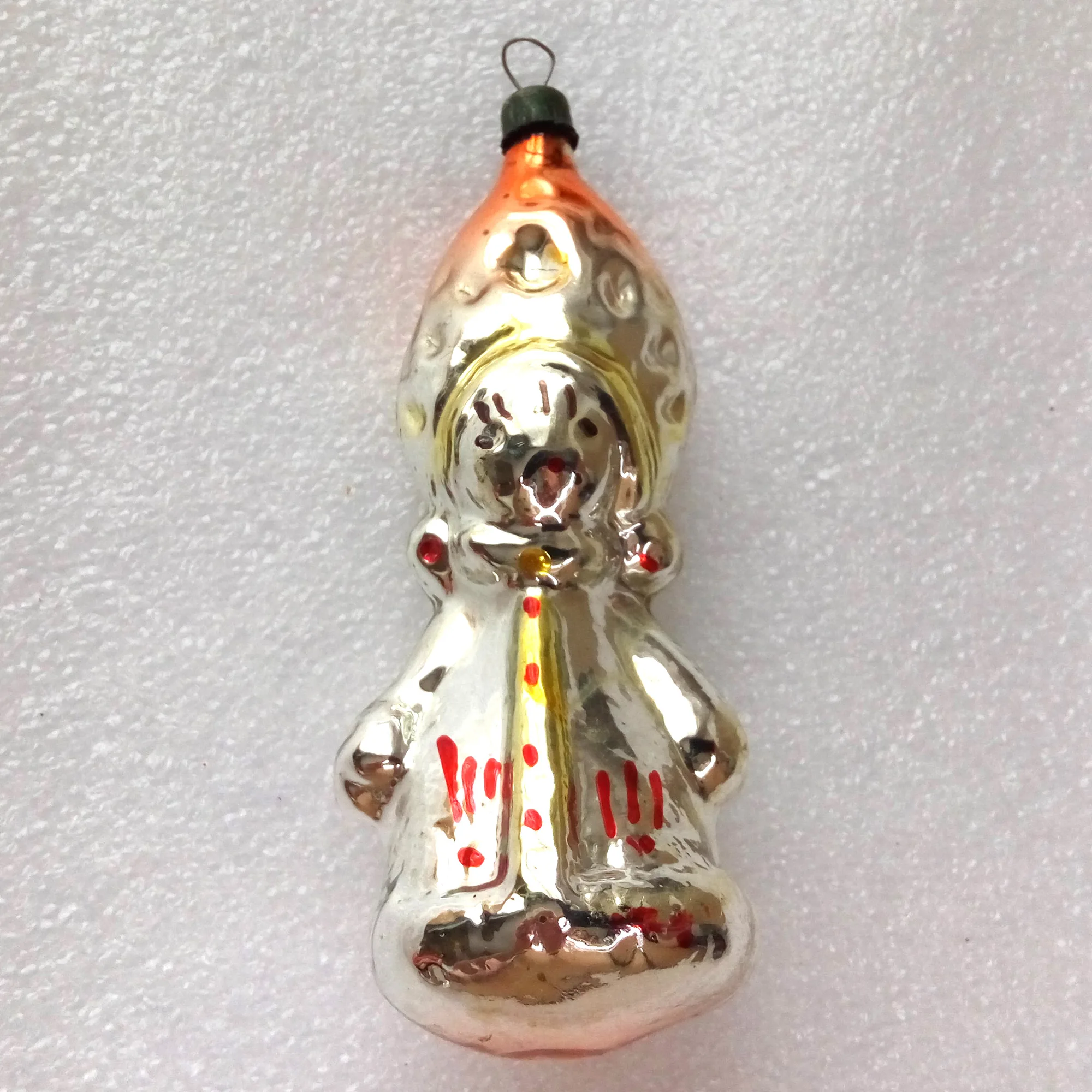 Vintage Ukrainian Glass Christmas Ornament Snowmaiden