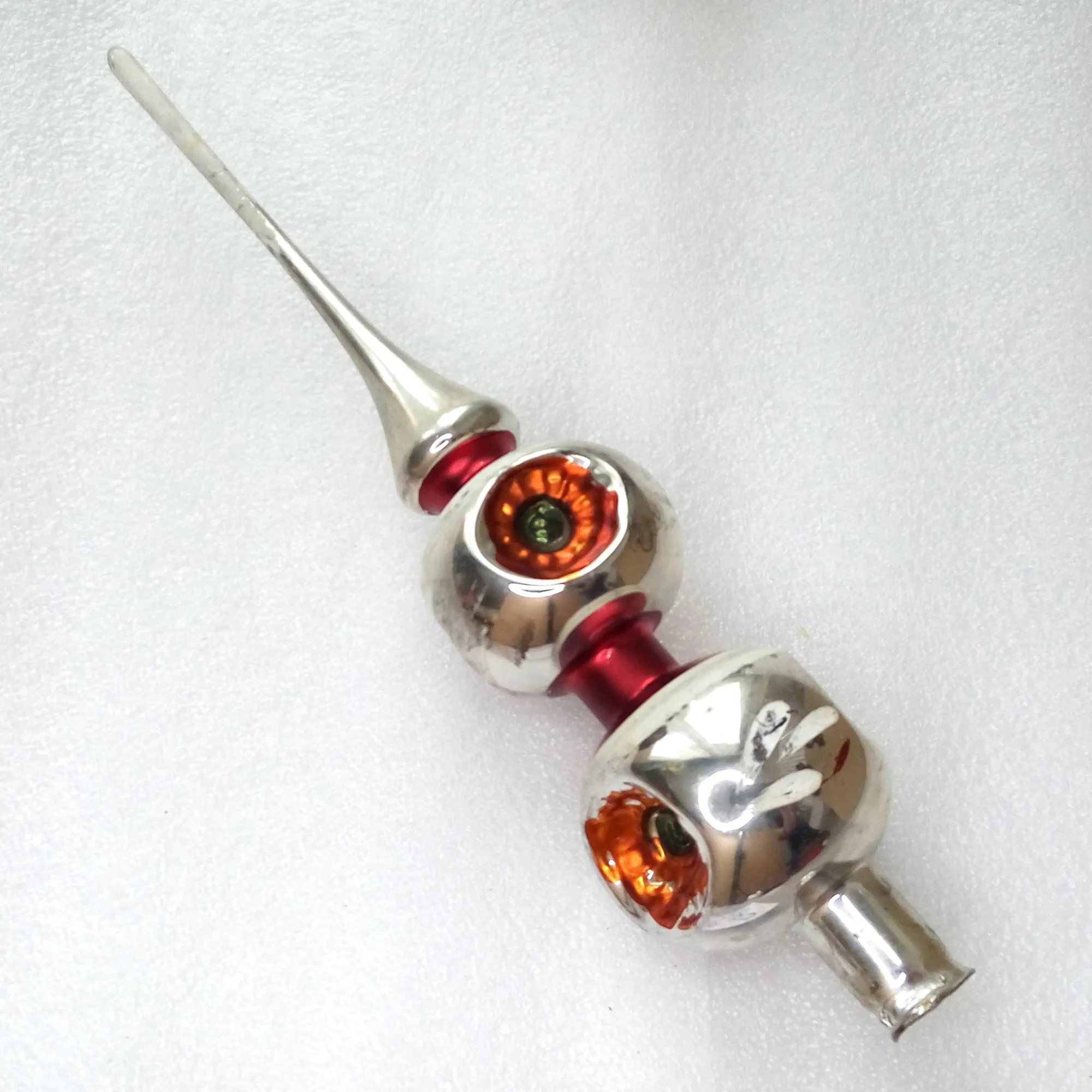 Vintage Glass Christmas Ornament on Top
